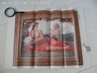 天使的花环,其他印刷品字画,绘画稿印刷,油画,人物,八十年代(20世纪),天津,四开,纸质,单张,au1170257,在线拍卖,七七八八古币收藏